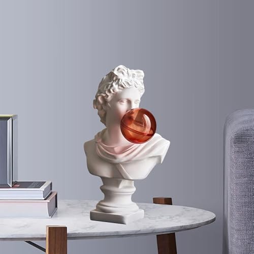 Greek Statue David Bust Figurine Resin Sculpture Home Decor