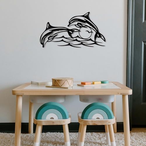 Xedatric Metal Dolphin Wall Art 157x88 Inch