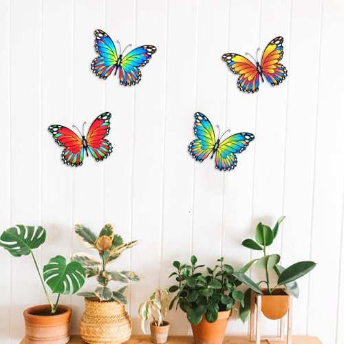 Oraytteo Metal Butterfly Wall Decor 4 Pack
