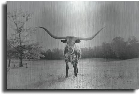 Longhorn Backlit Aged Wall Art by Nathan Larson