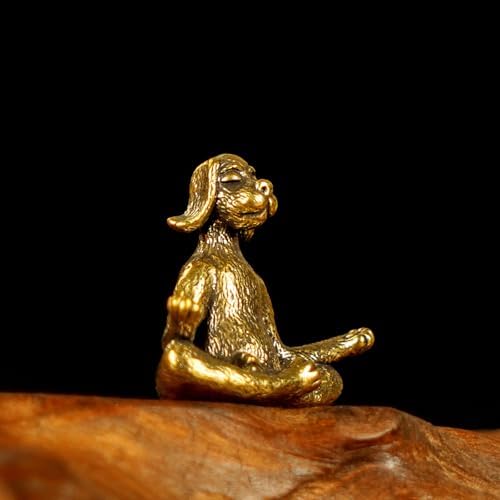 CHOVY Retro Zen Meditating Dog Sculpture