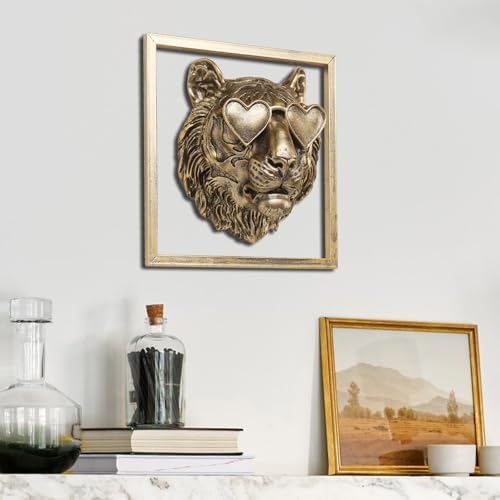 Animal Heads Wall Decor with Metal Frame 1