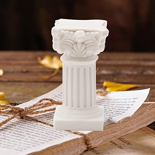 5Pcs Mini Roman Pillar Greek Columns White Resin Decorations