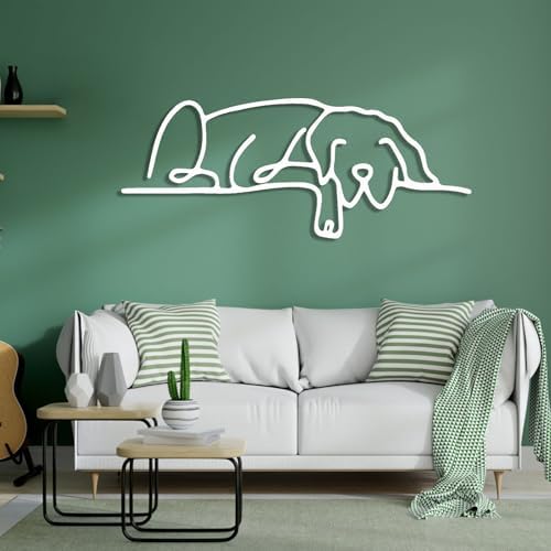 Aportif Black Metal Dog Wall Art 24x9 Inch