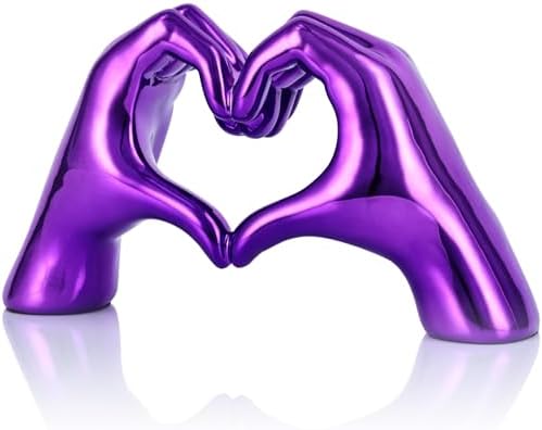 Purple Heart Hands Decor for Home and Wedding