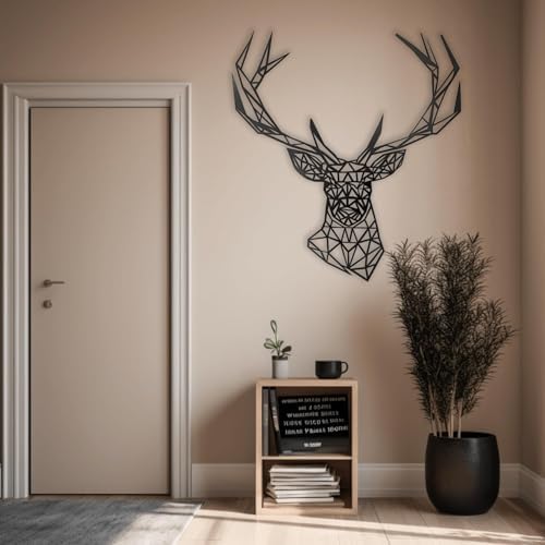 XXQ Metal Deer Wall Art 24x24 Modern Decor