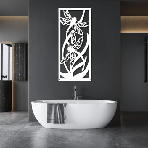 Dragonfly Metal Wall Art Decor Black 354 x 159