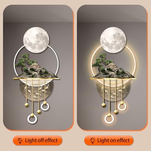 QAUWXKM 3D LED Wall Art Decor Sculpture