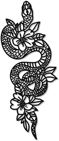 Gothic Metal Snake Wall Art Decor for Bedroom