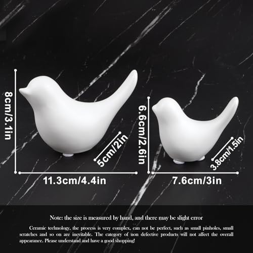 Notakia Small White Birds Statues Modern Home Decor
