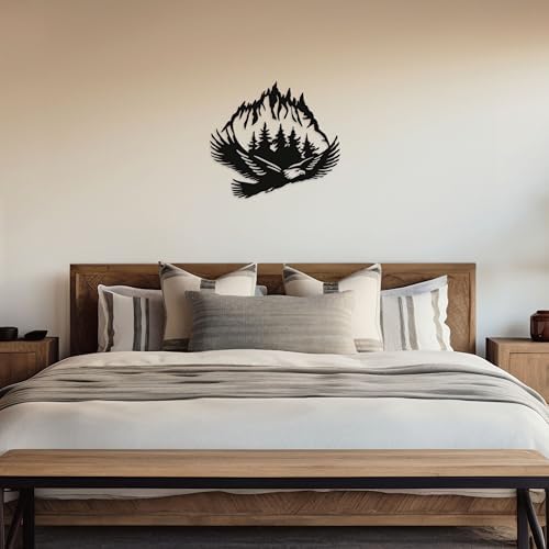 DIMARONGTON Black Iron Eagle Wall Art 13x12