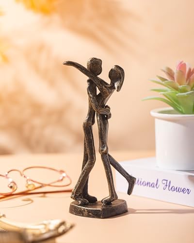6th Anniversary Iron Couple Sculpture Gift