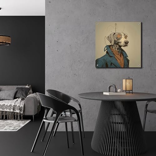 Epic Art Industrial Dog Wall Art 24x24