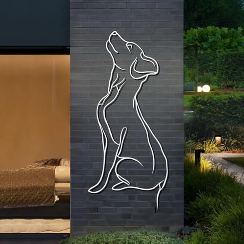 ENJOYOO Metal Dog Wall Art Decor 41x18in