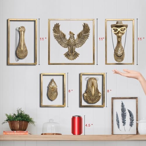 Bird Wall Art Decoration Sculpture - Handmade Metal Frame Wall Hanging