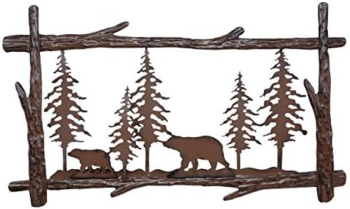 BLACK FOREST DECOR Bear Tree Metal Wall Art