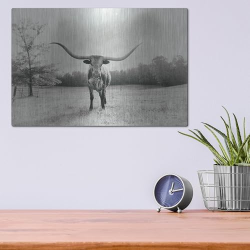 Longhorn Backlit Aged Wall Art by Nathan Larson