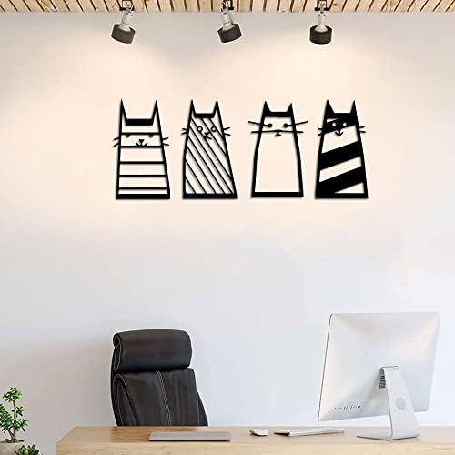 GoneNow Black Wooden Cats Wall Decor