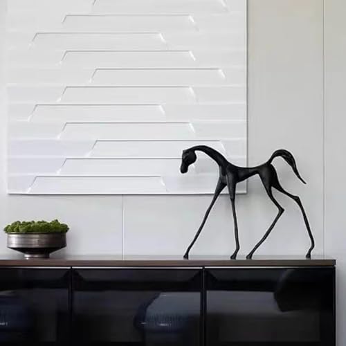 Yonawlsy Horse Statue Metal Decor for Home Office