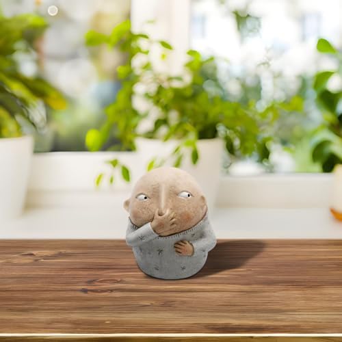 Funny Boy Nose Plugging Resin Sculpture 63 Inch