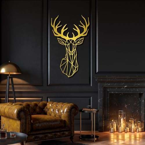 Tawinone Metal Deer Wall Art Gold 19x12in