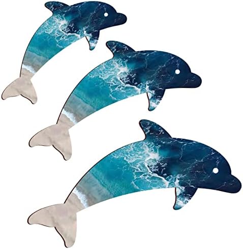 Bucherry 3 Piece Wood Dolphin Wall Decor