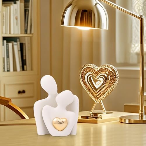 Elegant Mini Ceramic Couple Statue for Home Decor