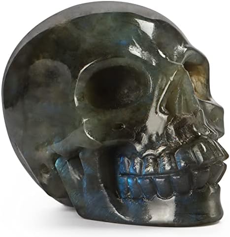 Artistone Energy Healing Labradorite Skull Statue
