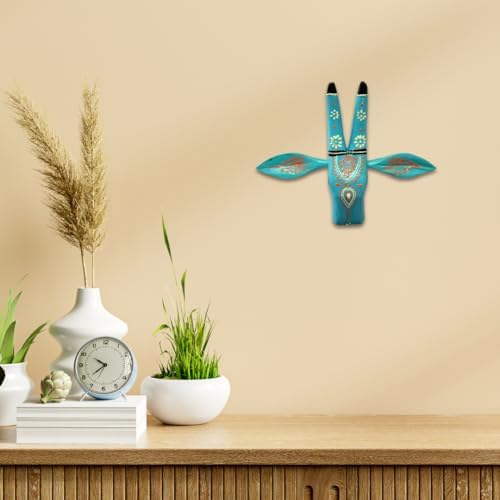 Hastvikas Decorative Cow Face Wall Hanging Blue