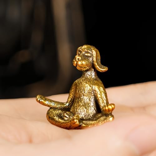 CHOVY Retro Zen Meditating Dog Sculpture