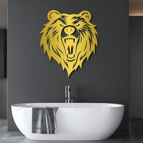 Hotuijxca Metal Bear Wall Art 19x16in Wall Decor