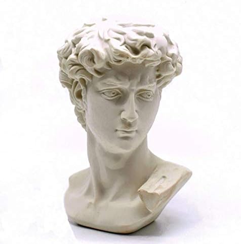 White Resin Bust Statue 276 Inch David Sculpture
