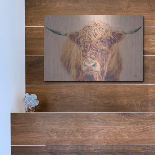 Highland In The Winter Fog Metal Wall Art 16x12