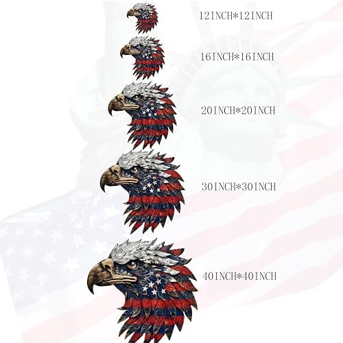 American Flag Eagle Metal Wall Art 20 Inch Patriotic Decoration