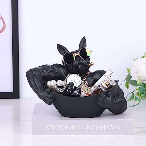 Black French Bulldog Statue - Decor Storage