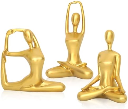 iSuperb Gold Yoga Sculpture Set of 3
