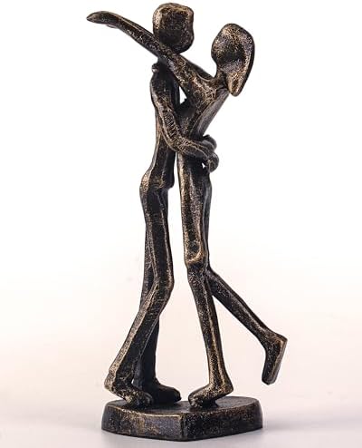 6th Anniversary Iron Couple Sculpture Gift
