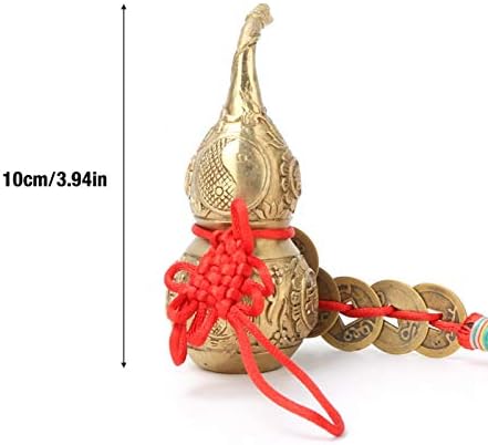 Brass Good Luck Wu Lou Cucurbit Statue Feng Shui Decor