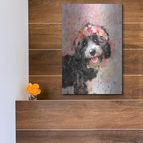Flower Crown Havanese Wall Art 12x16 Inch
