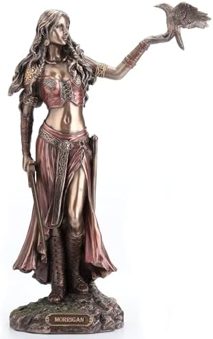 VERONESE DESIGN 10 14 Inch Celtic Goddess Morrigan Statue Bronze Finish
