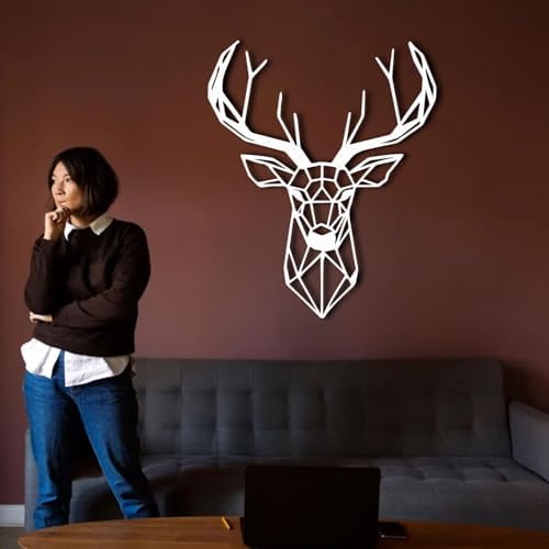 ENJOYOO Metal Deer Wall Decor Black 19x15in Wall Art
