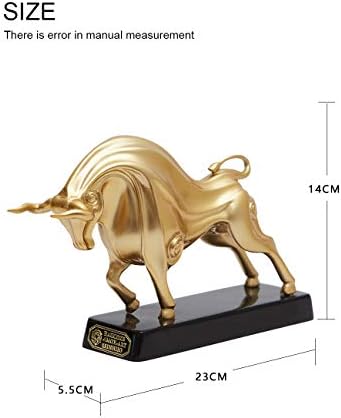 HAUCOZE Bull Decor Sculpture Modern Statue Animal Figurine 9 Inch