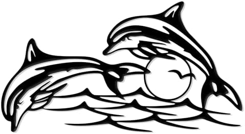Xedatric Metal Dolphin Wall Art 157x88 Inch