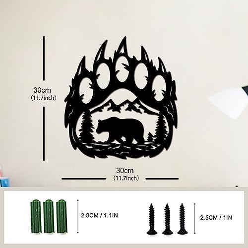 INFUNLY Rustic Bear Paw Wall Decor 108x118 Inches