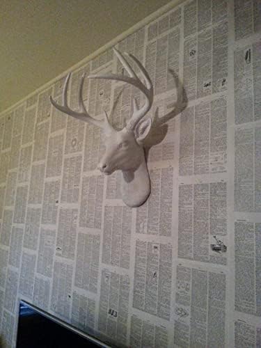 Wall Charmers Large White Faux Deer Head Wall Decor
