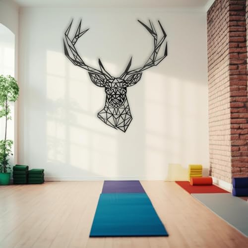 XXQ Metal Deer Wall Art 24x24 Modern Decor