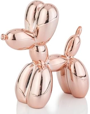 Rosegold Balloon Dog Statue 4 Inch Compact Decor