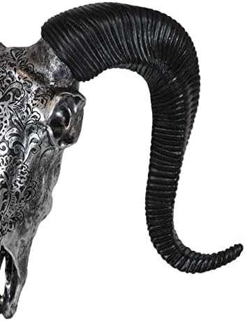 Ebros Gift Tribal Floral Ram Skull Wall Decor