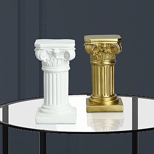 PRIZOM Gold Roman Pillar Resin Sculpture Decor