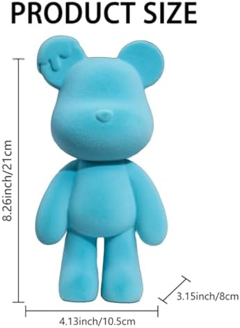 Abstract Bear Sculpture Home Decor Statue Blue